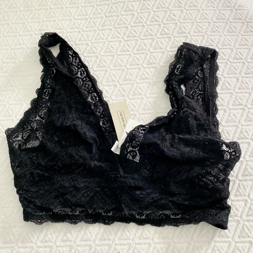NWT Intimissimi Black Lace Bra Sz 36B